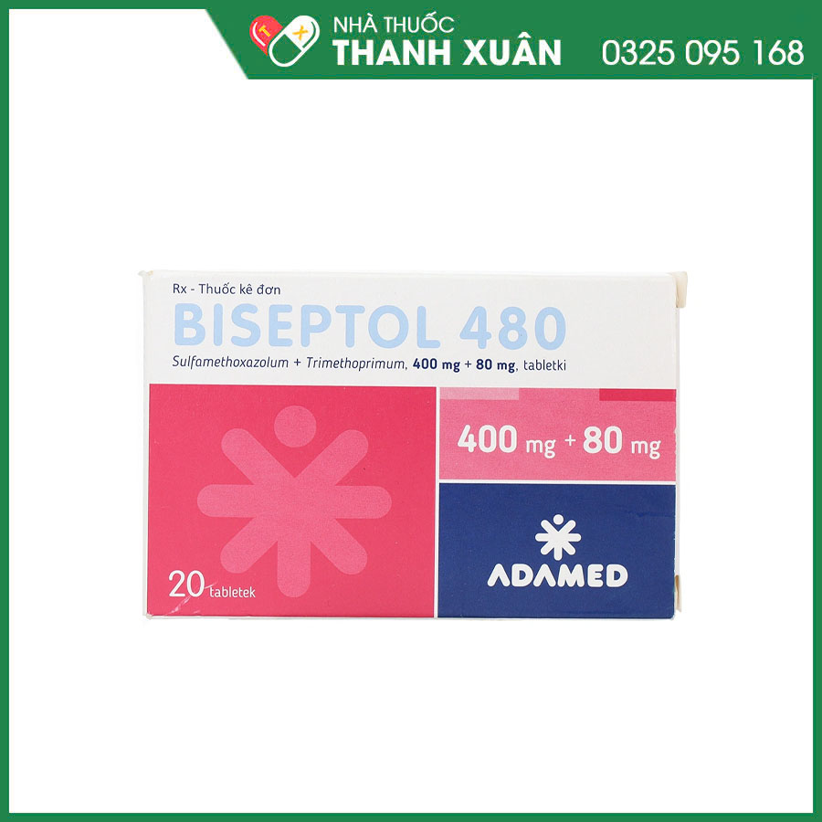 Biseptol 480 thuốc kháng sinh điều trị và dự phòng viêm phổi, nhiễm trùng tiết niệu, viêm tai giữa, viêm phế quản